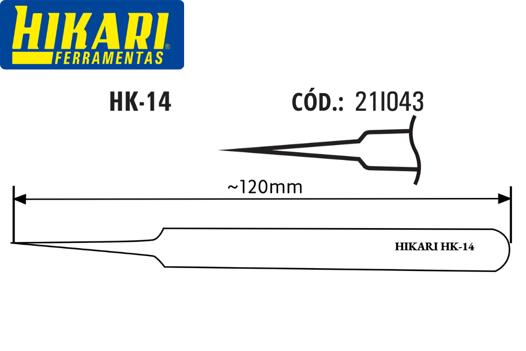 Imagem Pina HK-14 - Ponta Reta Fina